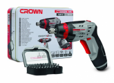 ელექტრო სახრახნისი-CROWN CT22024 MC- 3.6V საცვლელი პირებით